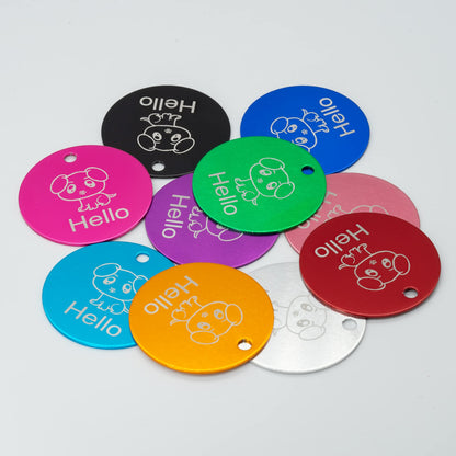 StayMax Round Aluminum Engraving Blanks Tags Stamping Blanks 25 Pack Diameter 1.57 Inch (Purple)