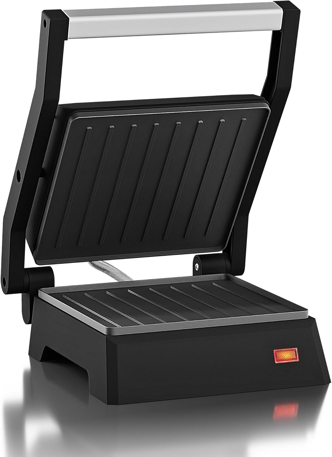 Elite Gourmet EPN160 Compact Electric Panini Press - Multifunctional Contact Grill, Lightweight, Black