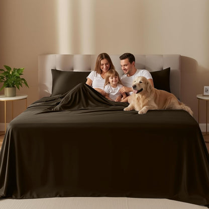 Utopia Bedding Twin Sheet Set - Soft & Breathable Microfiber, 3-Piece Bed Sheets in Brown
