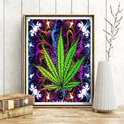 5D DIY Diamond Art Kits for Adults Leaf Full Drill Art Arts Craft for Home Wall Decor 12x16 inch