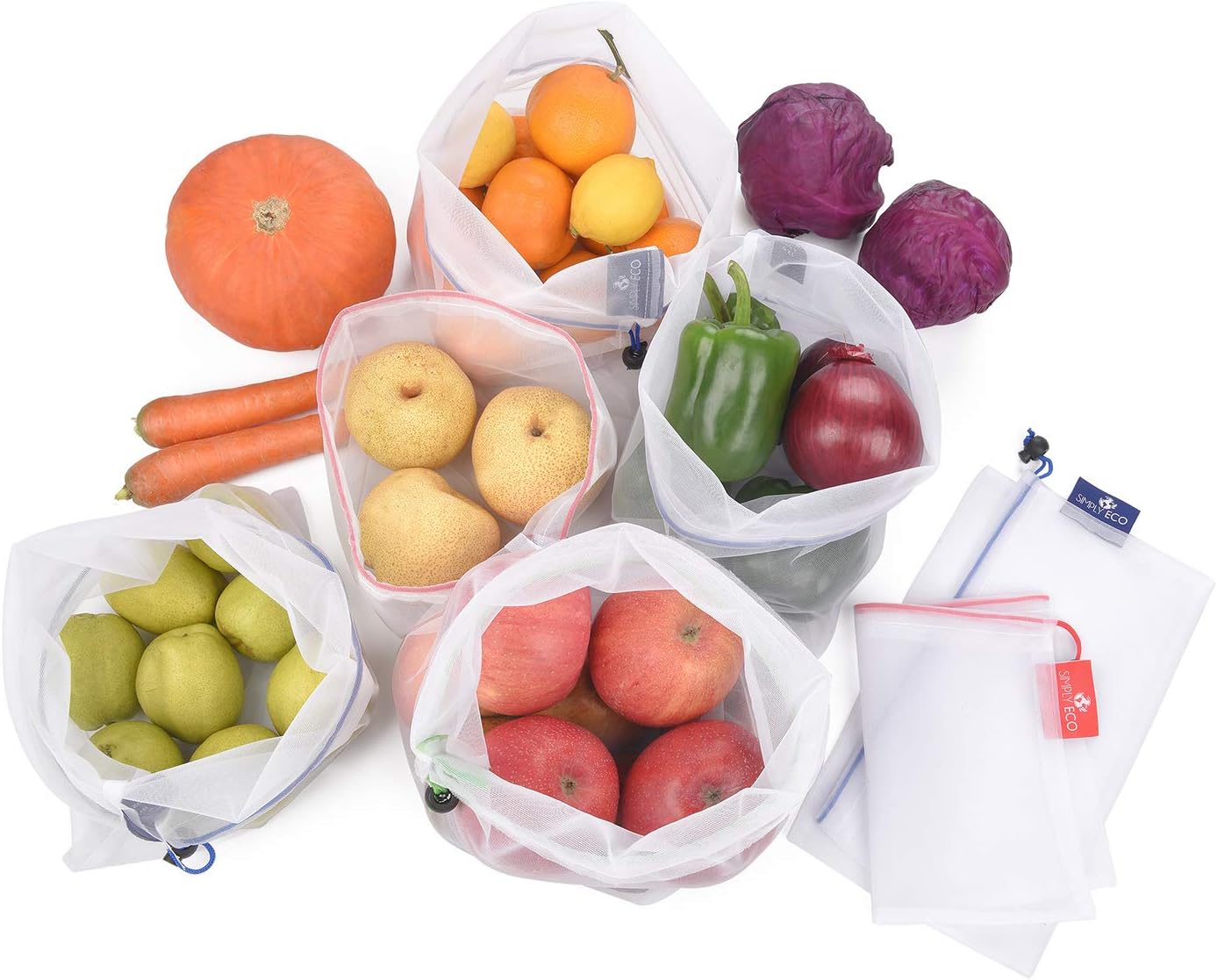 Reusable Bags - Zero Waste Color-Coded Mesh Produce Bags