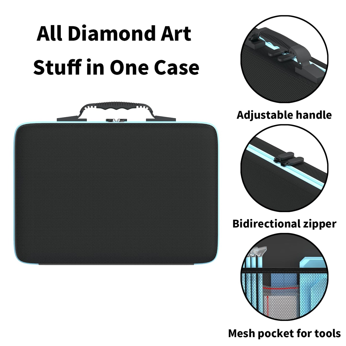 VANSUNS Diamond Painting Storage Containers Kits, Thickened Waterproof Portable Bead Storage Boxes for Diamond Painting Accessories and Tools, 80 Square Bottles