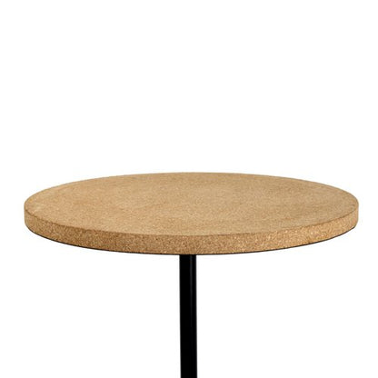 JONATHAN Y END1002A Calix 23.5" Contemporary Minimalist Metal/Cork Round End Table, Light Brown/Black Drink Table for Living Room, Bedroom, Office, Bathroom