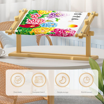 Adjustable Cross Stitch Frame - Scroll Frame with 220° Vertical Rotation, Sturdy Thick Material for Embroidery and Craft Sewing Projects