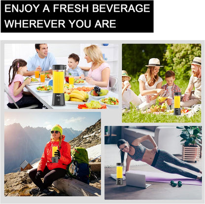 Mulli Portable Blender, 15oz Mini for Fruit Smoothies and Shakes, USB Rechargeable Mixer for Baby Food, Gym, Travel