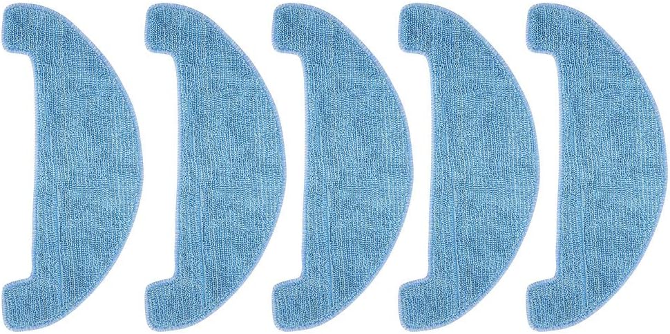 eecoo 5 Microfiber Mop Replacement Kits for Ilife V8 Sweeping Robot, Strong Power, Long Service Life