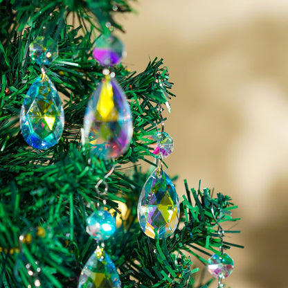 20Pcs Chandelier Crystals Suncatcher,38mm Colorful Teardrop Crystal Chandelier Pendants Parts Beads,Hanging Crystals for Chandeliers