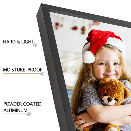 Podronale 24x36 Snap Frame Black Poster Frames Set of 2 Front-loading Frame Metal Click Frame,Coating Aluminum Profile with High Definition Plexiglass
