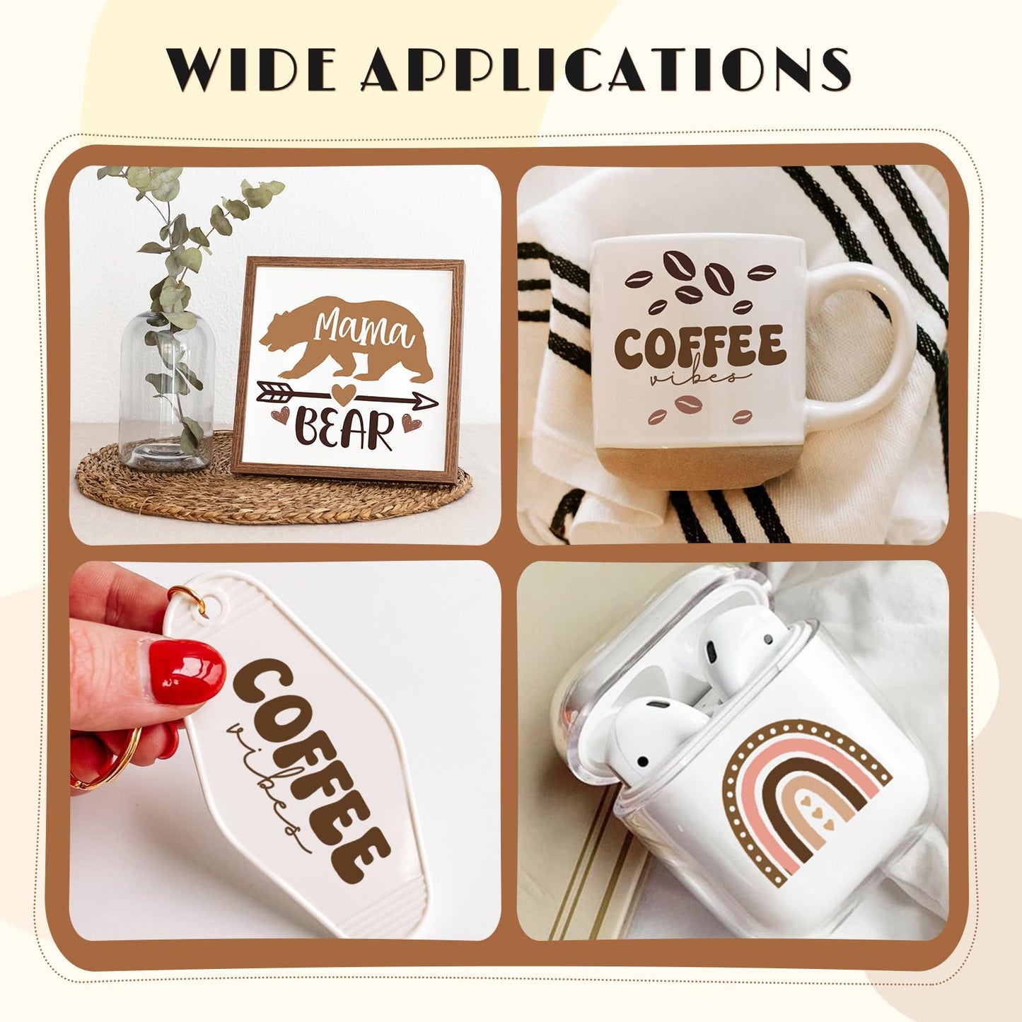 Tintnut Skin Tone Permanent Vinyl - 18 Sheets 12"x10", Brown Tan Cream Camel Barely Beige Permanent Adhesive Vinyl for Cutting Machine,Home Decor Self Sticker