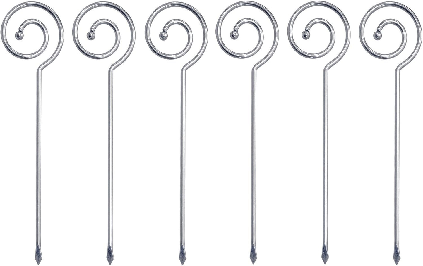 Prodyne Stainless Steel Martini Picks, Set of 6, Silver