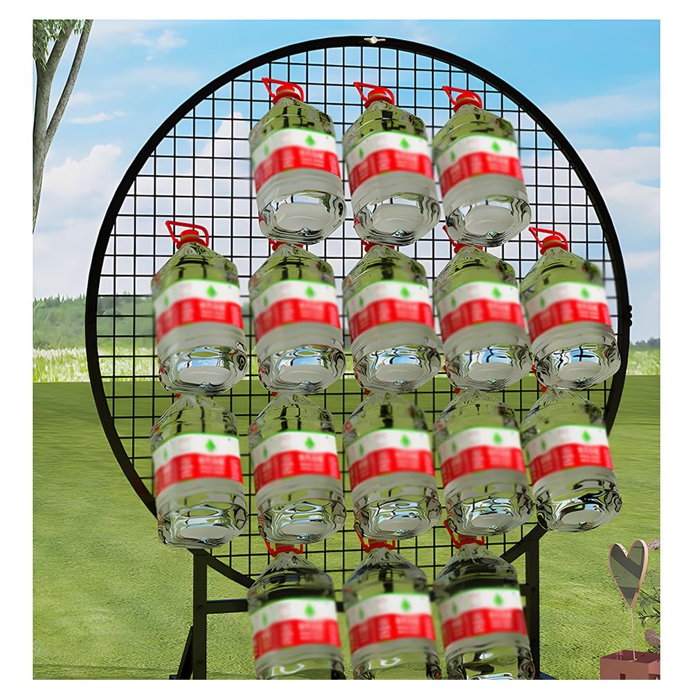 CVGfko Metal Round Mesh Arch Stand, Units Art Display Panels with Triangles-Base, Multifunctional Grid Wall Panel Display Stand, for Birthday Party Photo Backdrop Decoration.White-120cm/47.2in