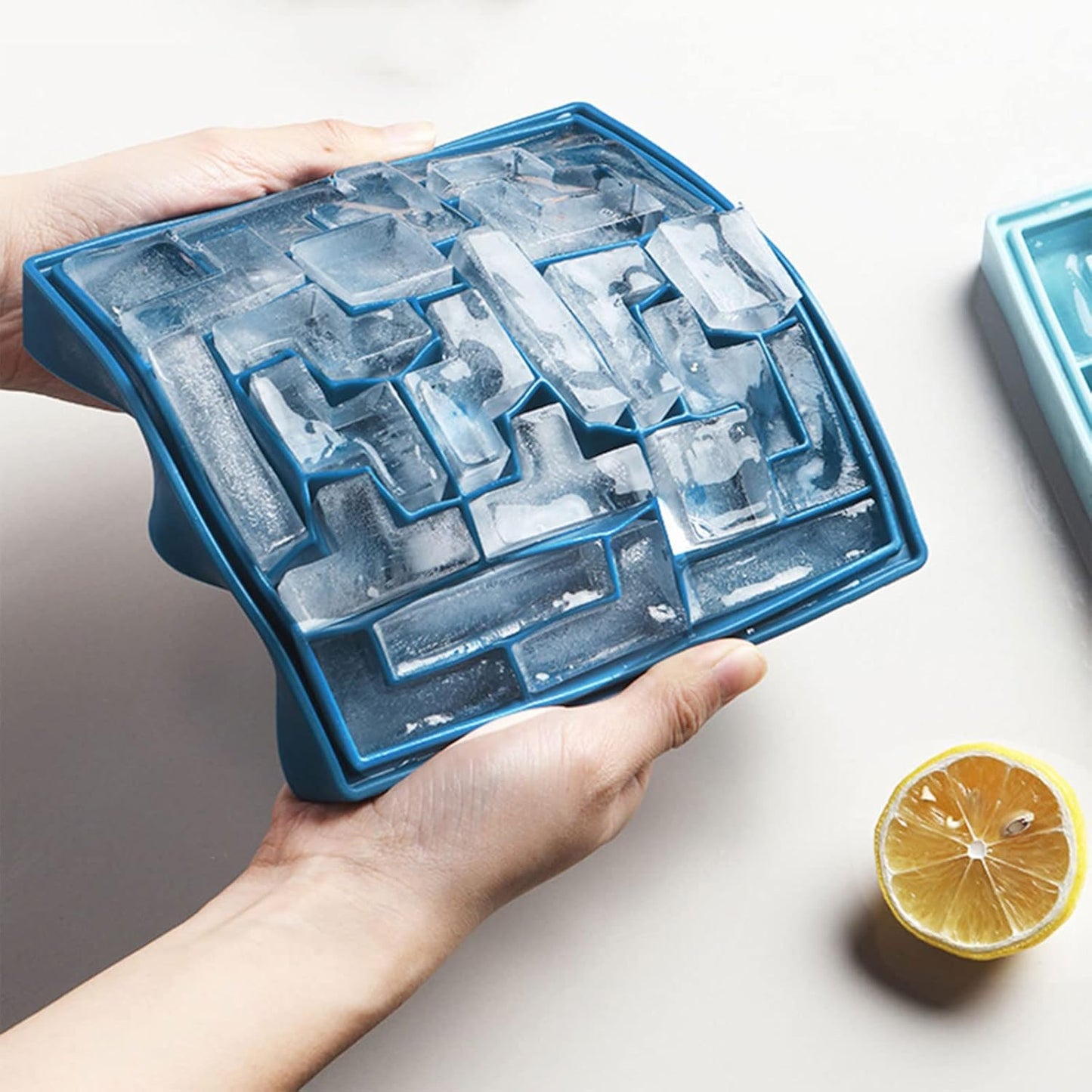 Puzzles Ice Cube Trays, Easy Release Silicone Ice Mold for Juice, Beverages, Cocktail, Tea, Coffee