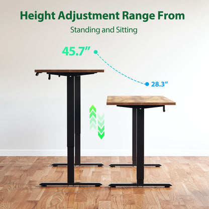 Agilestic Electric Standing Desk, 71 x 31.5 Inches Height Adjustable Desk, Sit Stand up for Work Office Home, Ergonomic Rising Computer Table with Memory Preset, Rustic Brown