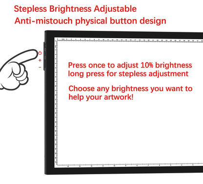 DONPODER A3 Light Pad for Diamond Painting with Stand, Diamond Art Light Board 5500 Lux,Tracing Light Box 10 Levels/Stepless Dimming Diamond Art for Sketching,Animation,Tattoo,Diamond