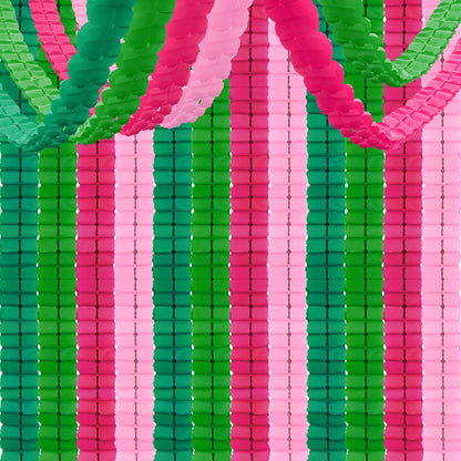 Whaline 16Pcs Halloween Party Decoration Four-Leaf Clover Hanging Banner Pink Green Paper Streamers Garland for Home Princess and Witch Party Wall Window Backdrop
