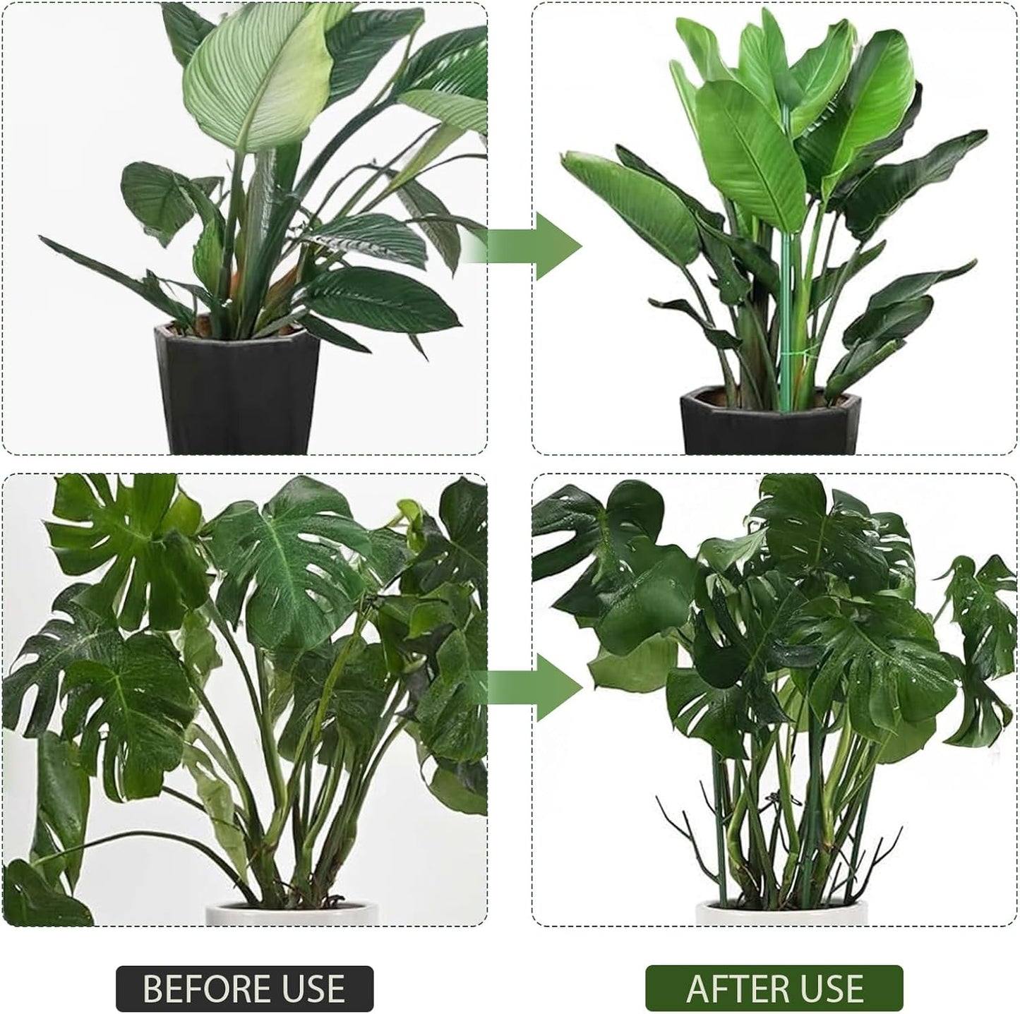 5 Pack 2025 (5 Pack) Stackable Monstera Plant Support, New Plant Stakes for Indoor and Outdoor Plants Use, Garden