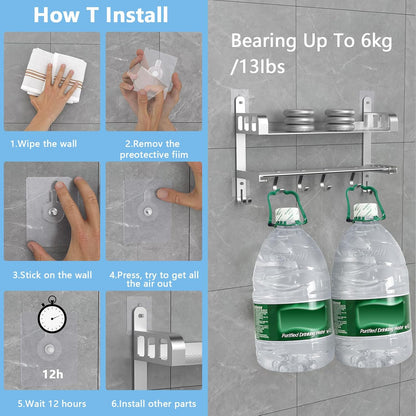 SMA01, SM02, SM03, SM05,SM06 Wall Mounted Shoe Rack Accessories Sticky Mounts, Adhesive Base,Locked by Nuts and Screws