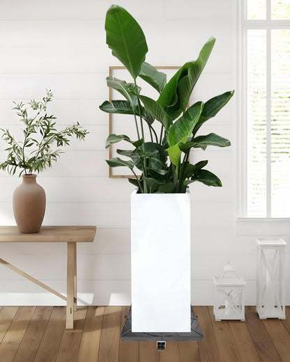 14 Inch 400lbs 2 Pack CASIMR Plant Caddy with Wheels Rolling Plant Stand, Heavy Duty Planter Dolly Indoor Outdoor