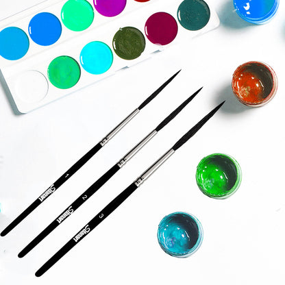 Sdanart Scroll Pinstriping Brush,3 PCS High Performance Script Pinstripe Brushes,Made from A Blend of Squirrel Hair, Wool and Nylon，Professional Art Paintbrushes,Suitable for Artists and Beginners