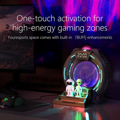 Astronaut Aurora Star Sky Projector,Plasma Globe Lamp/Star Light Projector for Children's Bedroom Sleep Aid Light,White