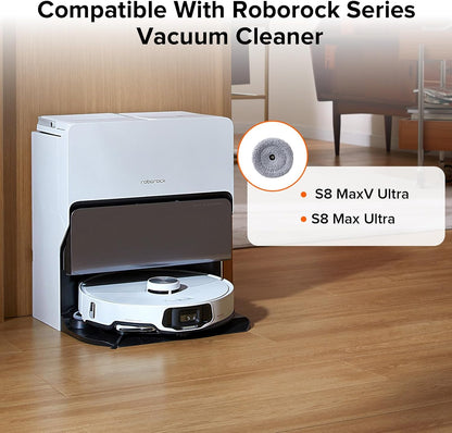 roborock 2 Pack Microfiber Mop Cloths for S8 MaxV Ultra, S8 Max Ultra Robot Vacuum Cleaner Accessories