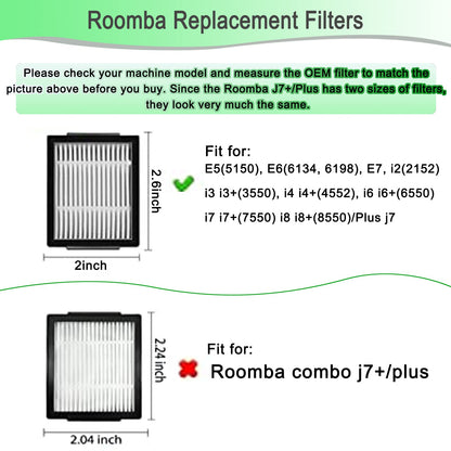 Replacement Parts Compatible for roomba I, E & J Series i1 i1+ i3 i3+ i4 i4+ i5 i5+ i7 i7+ i8+ j5 j5+ j7 j7+ j8 j8+ j9+ E5, E6, E7 Robotic Vacuum Cleaners