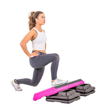 The Step Freestyle Grey Aerobic Platform, Health Club Size Steppers for Exercise