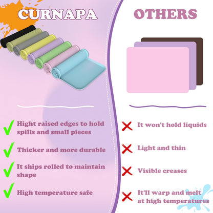 Silicone Art Mat for Crafts, 24"x16" Silicone Craft Mat with Raised Sides to Protects Surfaces Perfectly for Painting, Resin, Legos, Slime, Jewelry-Making, DIY (Pink)