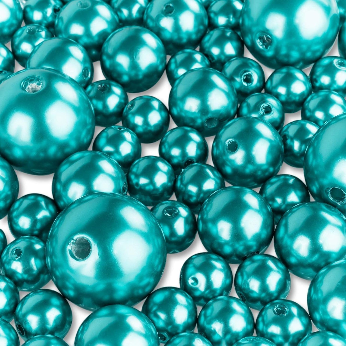 Super Z Outlet Elegant Glossy Polished Pearl Beads - 8 Ounce Pack, 70 Pieces for DIY Jewelry, Table Scatter, Wedding