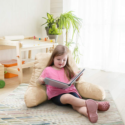 Nestl Reading Pillow with Shredded Memory Foam, Designed for Sitting Up in Bed and Couch, Back and Arms Adjustable