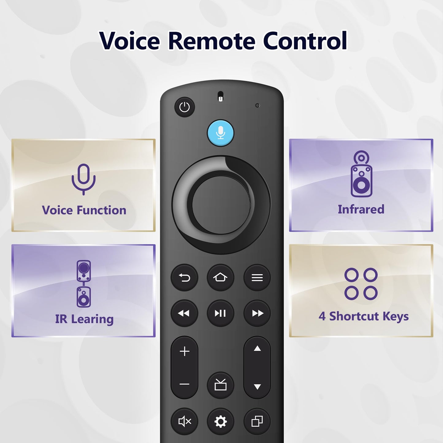 Replacement Voice Remote for All Series,Stick 4K/4k Max(1st/2nd Gen),Stick(2nd/3rd Gen)/Lite/HD,TV Cube,for Omni,Insignia,Pioneer Smart TVs