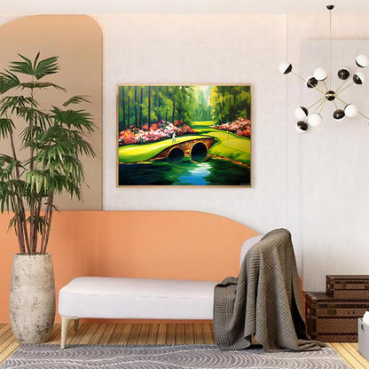 5D Diamond Painting Golf Ball in Air Above Water DIY Diamond Painting Kits for Adults Round Full Drill Diamond Art Kits for Wall Decor Holiday Decor 12x16 inch