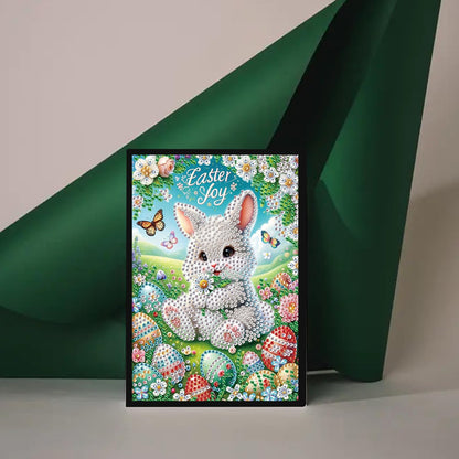 TDFERAN Notebook Easter Bunny 5D Diamond Painting Notebook Diamond Art Kits Notepads Rabbit Sketchbook Journal Book Diary Cross Stitch Journal Knowledge Record Book Suitable for Women