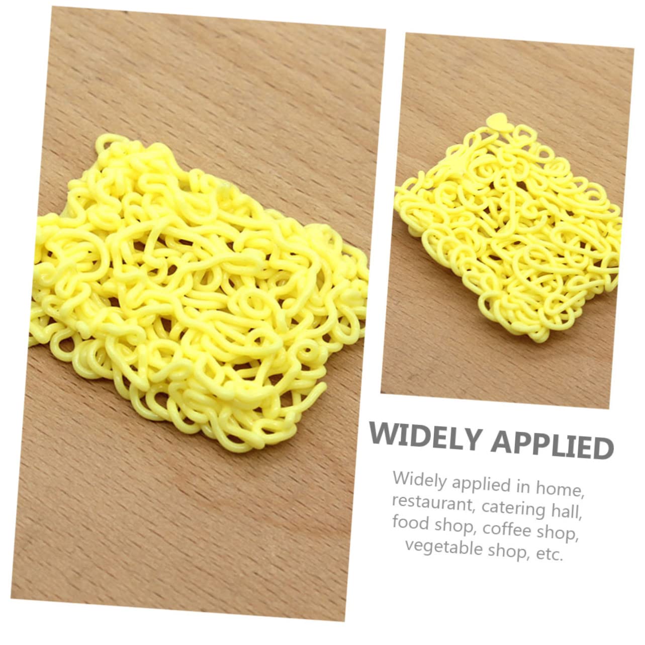 Toddmomy 4Pcs Realistic Miniature Ramen Fake Noodles Silicone Dollhouse Food Play Food Props for Photography Party Decor