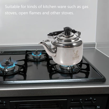 KALLORY 1pc Stainless Steel Teapot, Water Kettle for Stove Top Camping