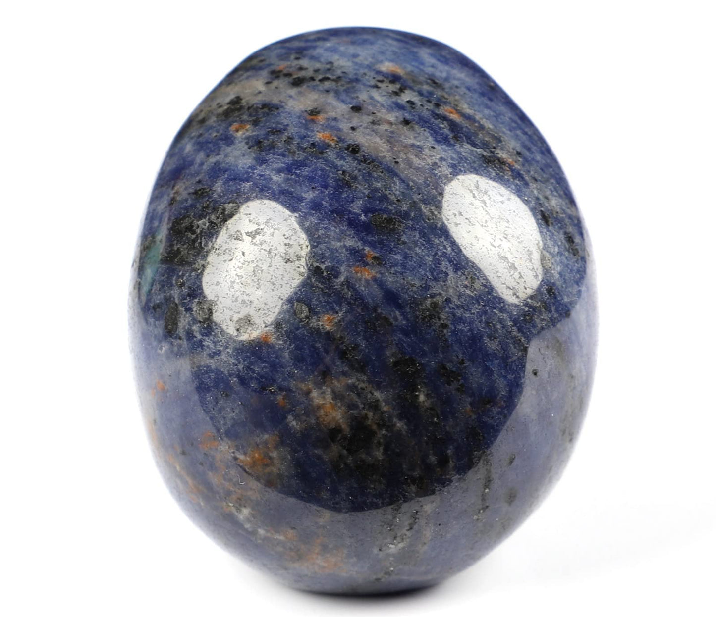 Skullis 2.0" Sodalite Crystal Skull, Hand Carved Gemstone Fine Art Sculpture, Reiki Healing Stone Statue.1380