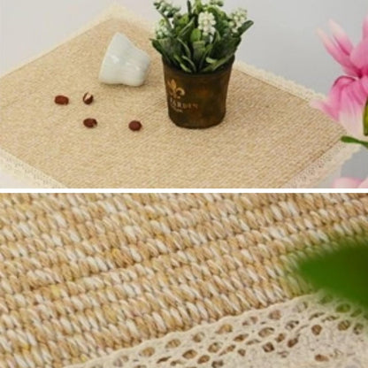15.75 x23.6 Tablecloth Nightstand End Tabletop Dust Cover Night Stand Table Linen - Khaki