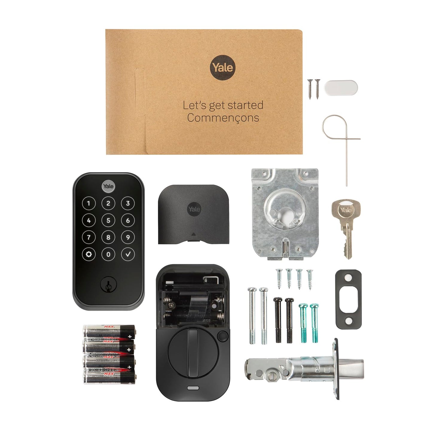 Yale Assure Lock 2 Touch Deadbolt, Black Suede Key-Free Smart Entry Door Lock with Wi-Fi Connected Touchscreen Keypad and Fingerprint Scanner for Code Entry and Remote Access, YRD450-F-WF1-BSP