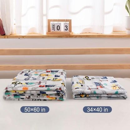 Cozy 30x40 Inch Softan Truck Blanket for Babies, Kids Throw Blanket for Boys and Girls Soft Flannel, Cute Truck Blanket