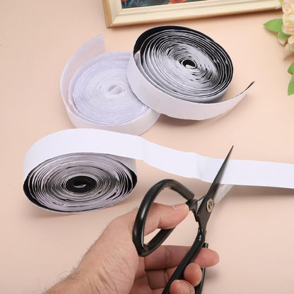 WGLILO 2 Inch x 15 Feet Hook and Loop Strips with Adhesive, Double Sided Nylon Self Adhesive Tape for Home Office School and Crafting, Prevent Sofa Cushions, Mats, Mattresses from Sliding, Black