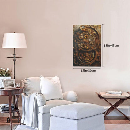 MA6GE8DE Canvas Hanging Picture Wall Art Steampunk Gear,Home Room Decor Garage Accessory,Living Room,Man Cave,Garage Decoration Prints Poster,Enchanting Steampunk Gear Art Paintings Canvas 12x18 inch