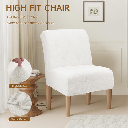 XIAROGEE Armless Armless 1) Teddy Wool Accent Chair Cover Heavy-duty Soft Plush Chair Slipcover Accent Chairs Covers