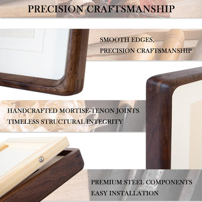 11x14 8x10 5x7, Wooden Large Picture Frames Matted to / Natural Black Walnut Frames Brown