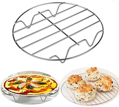 Konrisa Stainless Steel Steam Rack for Instant Pot Cooking Trivet Rack Holder Egg Steamer Basket Trivet Food Stand Air Fryer Rack for Pressure Cooker, Set of 3