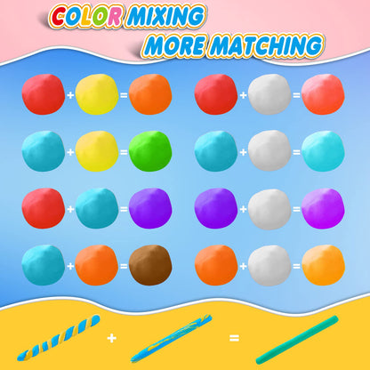 Magic Clay - Air Dry Clay 48 Colors, Modeling Clay for Kids with Tools, Soft & Ultra Light, Toys Gifts for Age 3 4 5 6 7 8+ Years Old Boys Girls Kids