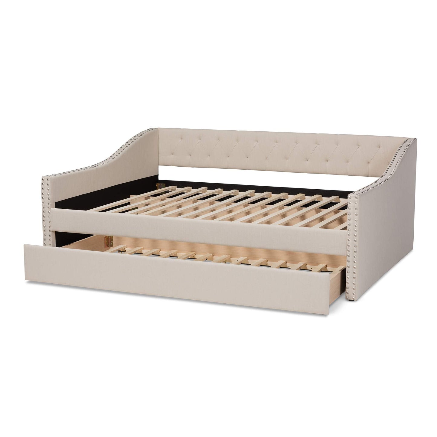 Baxton Studio Daybed, Queen, Beige