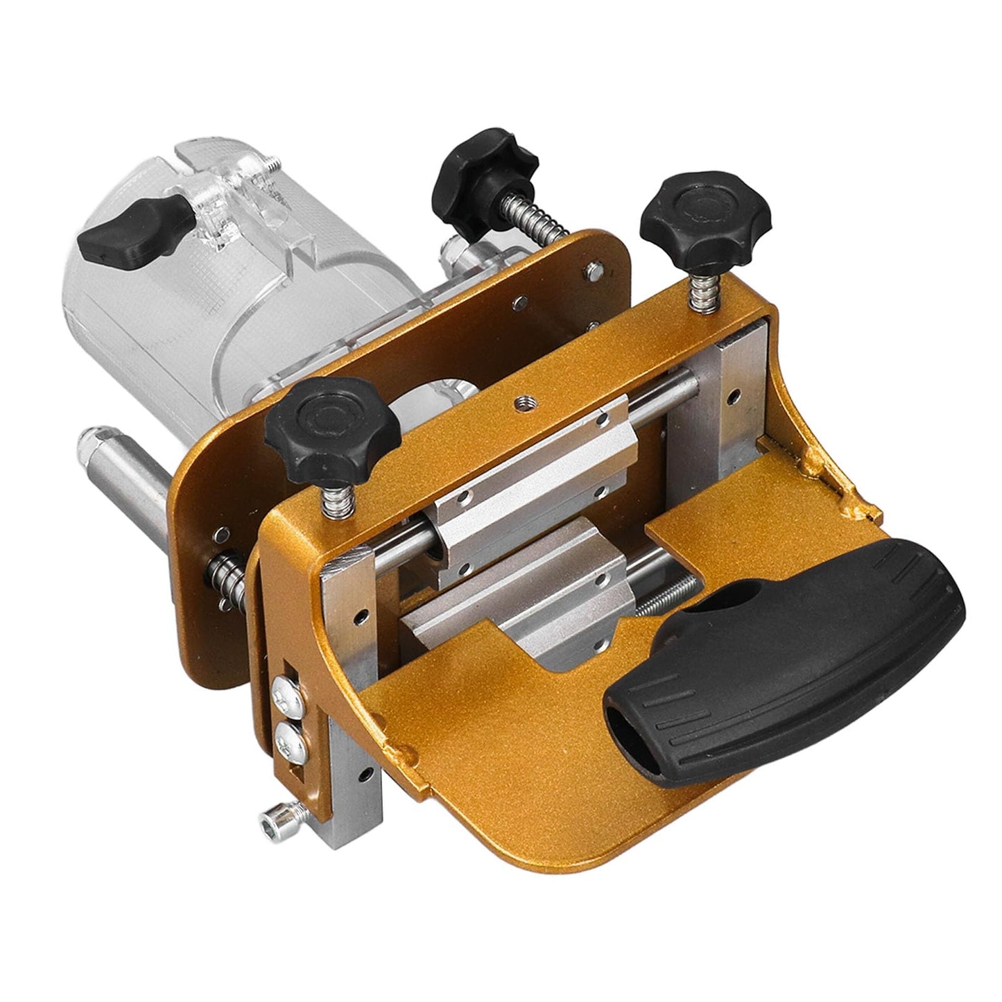 Router Mortising Jig, Stainless Steel 2 in 1 Woodworking Slotting Machine with Fastening Bracket for Furniture Joinery and Door Hinge Installation