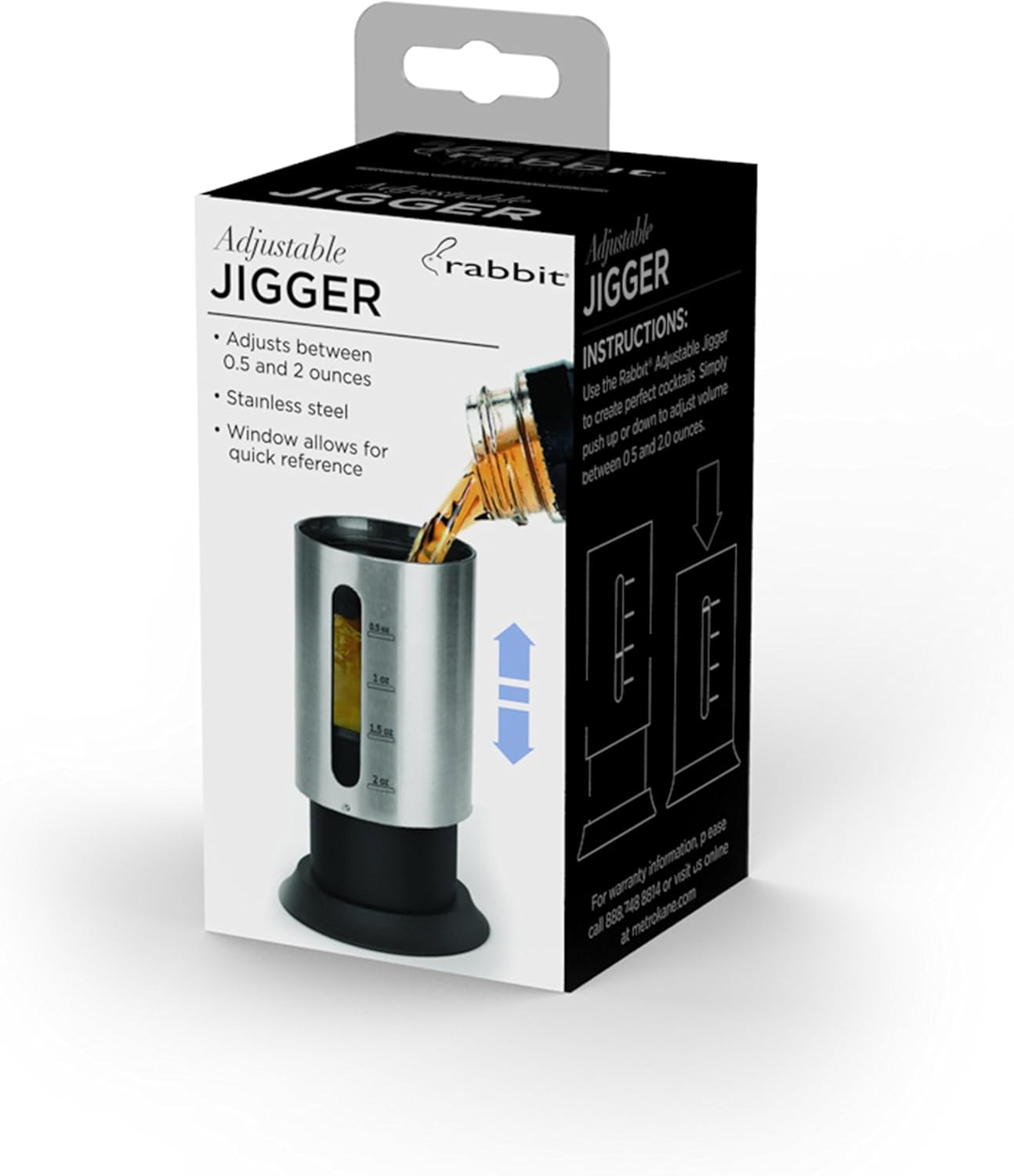 Rabbit Adjustable Jigger, Stainless Steel