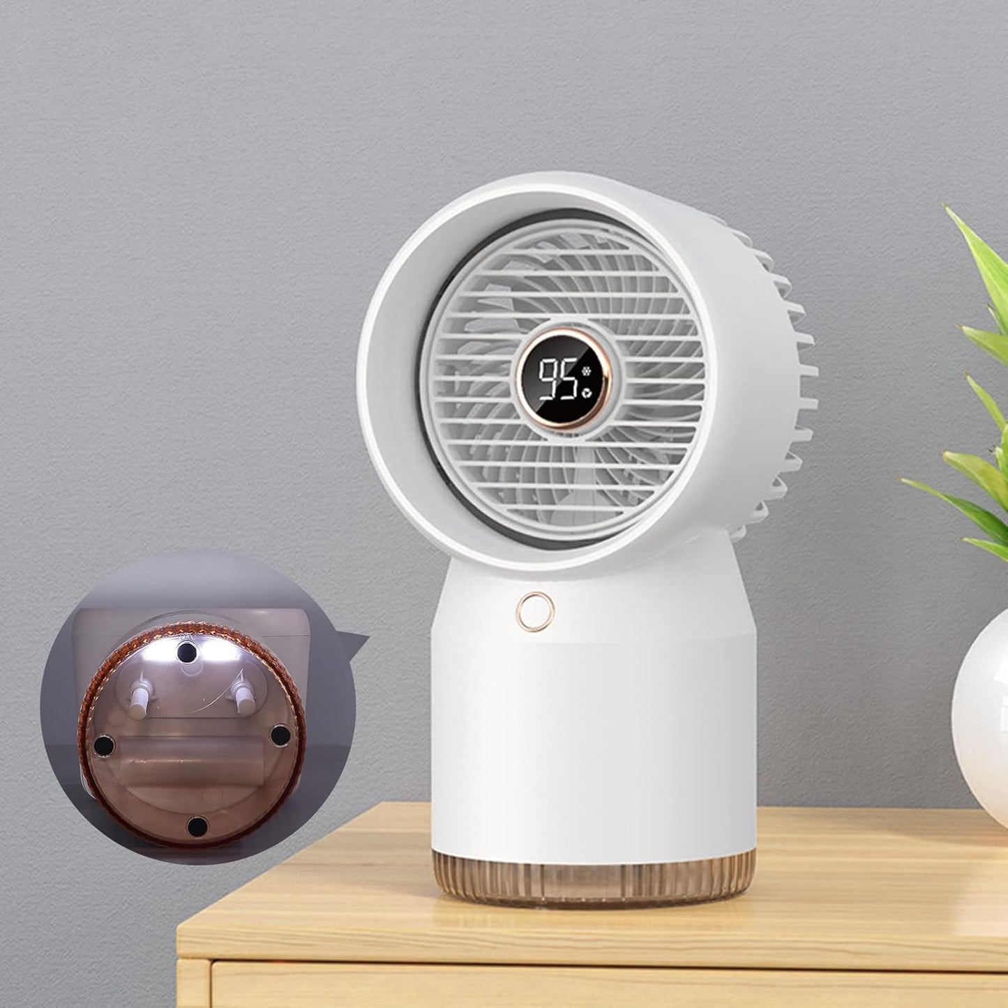 ENZZ Car Air Conditioner, USB Powered, Fast Cooling, Mini Camping Air Conditioner for Home, Office, Car