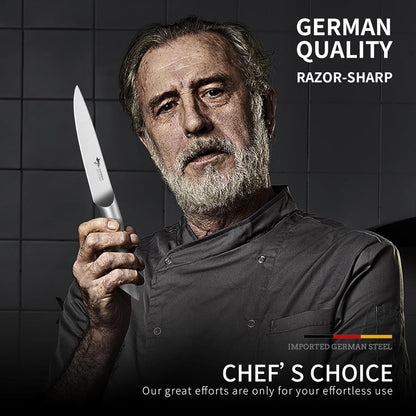 MAD SHARK Paring Knife 5 inch Paring Knives, Small Kitchen Knife, German Stainless Steel Vegetable Knife, Ergonomic Handle Design, Unique Gift for Men/Women